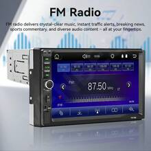 7 Inch Single‑DIN Car Stereo, Wired Apple CarPlay & Android Mirror‑Link, MP5 Multimedia Car Radio, Bluetooth FM USB AUX, 12V Vehicle Head Unit - Main Unit Only - View 7