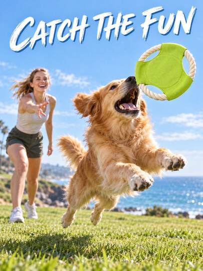 1pc 18cm Pet Toy, Durable Dog Interactive Flying Disc Toy, Outdoor Fetch And Retrieve Toy, Dog Walking Park Sports Interactive Toy, Puppy And Adult Dog Toy, Dog Throw And Catch Toy Pet Supplies