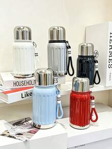 1pc 450ml/15.83oz Large Capacity Stainless Steel Insulated Tumbler, Vacuum Insulated Bottle, Hot & Cold Retention, Portable Outdoor Water Bottle, Durable Reusable Insulated Cup, Unisex Water Bottle, Suitable For Outdoor Travel, Camping, Sports Events, Cycling, Hiking, Fitness, Indoor Use, Tea, Coffee, Beverages - Multicolor - View 10