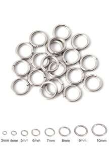 200pcs Stainless Steel Open Jump Rings Split Rings Findings Connectors For DIY Jewelry Necklace Bracelet Making Supplies Accessories - Closed-mouth Ring - View 1