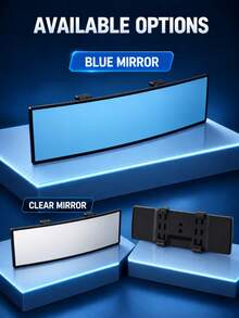 High Definition Car Rearview Mirror, Universal Clip-On Panoramic Rearview Mirror, Suitable For Cars, SUVs, Trucks And Vehicles - Multicolor - View 10