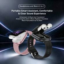 LIGE Smart Earphone Watch Terbaru, Layar Besar Persegi Definisi Tinggi, Fungsi Earphone Terintegrasi, Mendukung Berbagai Mode Olahraga, Pengingat Alarm, dan Pemutaran Musik - View 4