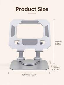 1pc Tablet And Smartphone Desktop Stand, Featuring 360° Rotating Base, Hollow Design And Wide Stable Base; Provides Secure Grip, Suitable For Various Tablets And Phones, With Multi-Functional Installation Capability And Multi-Angle Adjustability - Multicolor - View 8