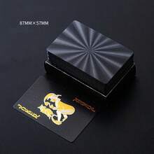 1 Set Of 54 Colorful Black Gold Playing Cards Waterproof Multiplayer Game Card Set Magic Packaging Wedding Party Birthday Holiday Board Game Gift Collection - Black - View 6