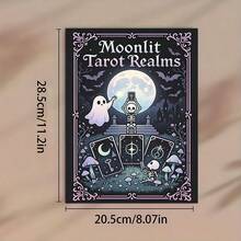 1pc Copy "Tarot Card Coloring Book Gothic Cute Witch Theme" 22 Pages Thick Paper, Size 8*8 Inches Suitable For Beginners Drawing Practice, Relieve Office Stress, Parent-Child Interaction, A Great Gift For Holiday Parties And Events To Give To Friends, Helps Relieve Stress. Suitable For Stationery And Learning Supplies, A Small Gift For Music Festivals And Wedding Season One Copy "Tarot Card Coloring Book" - Single Piece - View 2