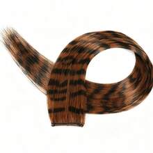 Leopard Print Mixed Color Hair Extensions Y2K Street Style - Multicolor - View 4