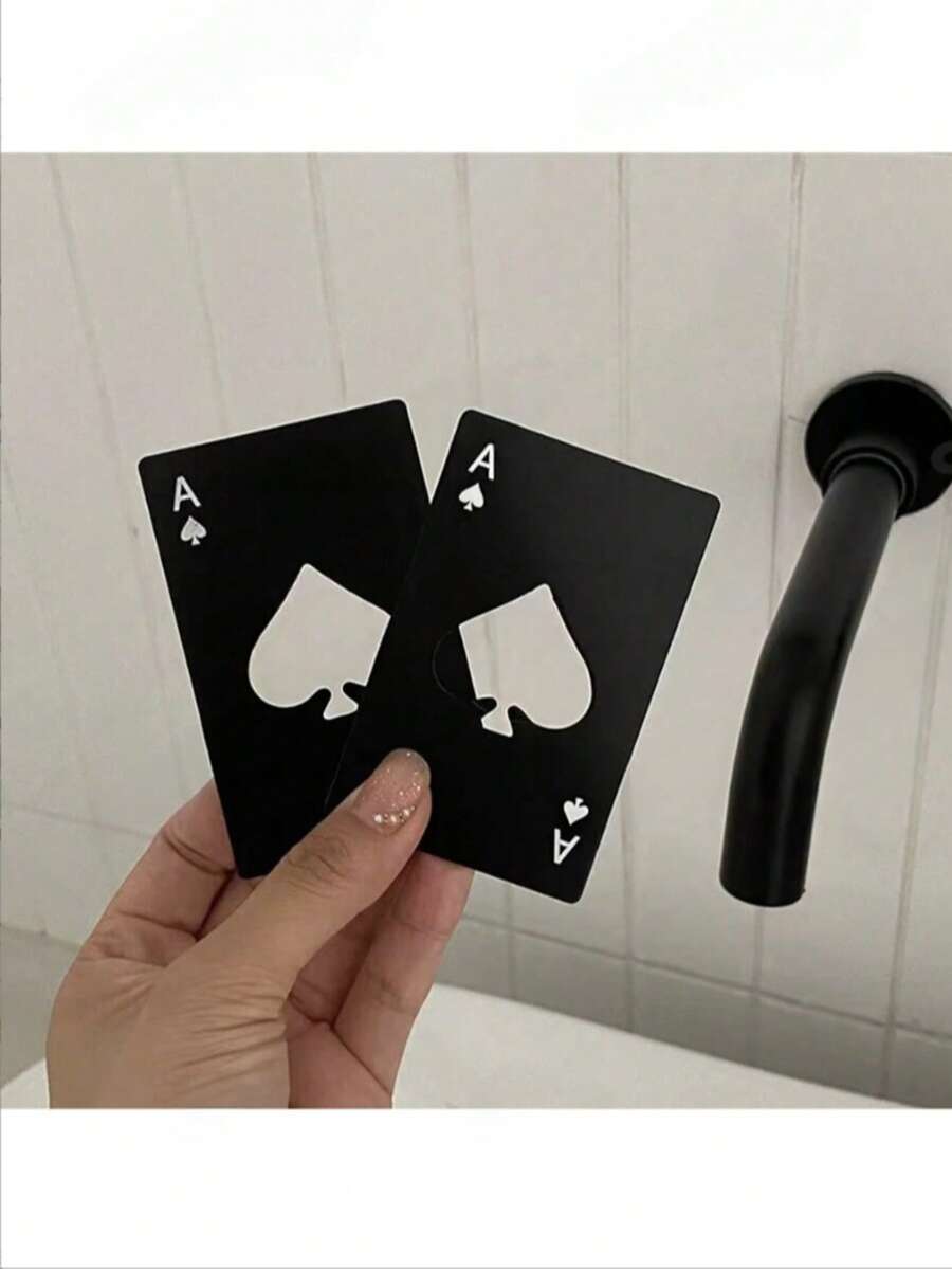 10pcs Creative Personalized Card-Style Beer Bottle Openers, Dual-Color Combination, Portable Exquisite Durable Beverage Opener, Practical Bar Tool For Home, Bar, Kitchen, Party, Wedding Gathering, Ideal Holiday Gift, Father's Day Gift, Gift For Dad - Multicolor - View 1