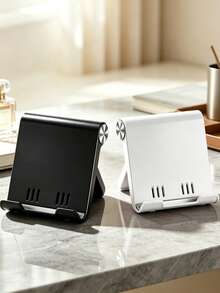Portable Foldable ABS Desktop Phone Stand | Travel Essential: Lightweight Mini Smartphone And Tablet Holder | Easy-To-Store Travel Accessory - Multicolor - View 2