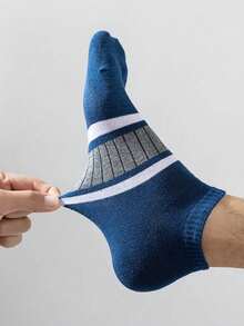 10 Pairs Men's Short Socks, Pure Cotton Material, Gray Color, Breathable & Moisture-Wicking, Suitable For Sports, Business, Casual Occasions, All-Season Wear For Spring/Autumn/Summer - Multicolor - View 5