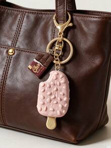 Chocolate Crispy Ice Cream Keychain,Realistic Food Design,Multiple Colors Available,Portable And Versatile,Can Be Hung On Bags/Keys, Dessert Keychain - Multicolor - View 2