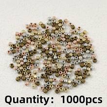 400/800 piezas / set de espaciadores de cuentas de arco cuadrado de 3 mm de agujero pequeño Ccb de color mixto para la fabricación de joyas hechas a mano, material de accesorios semiacabados - Multicolor - Ver 16