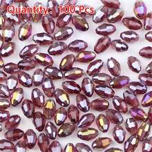 100pcs 4*6mm AB Color Austrian Crystal Glass Seed Beads DIY Jewelry Making Supplies For Necklace Bracelet - AB Crystal Glass Seed Beads - View 23