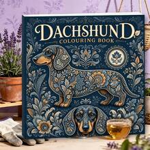 1pc 7.87 X 7.87 Inch Single-Sided 24 Pages Bold Easy Relaxing Mandala Dog Coloring Book, Suitable For Birthday, Halloween, Christmas And Other Holiday Party Relaxation Gift - Dachshund Coloring Book - View 6