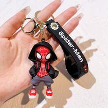 Disney 1pc Spider-Man Soft Rubber Keychain, Suitable For Backpack And Bag Decoration, Perfect Anime Accessory, Must-Have For Marvel Fans, Perfect Party Gift, Fan Holiday Gift - Multicolor - View 6