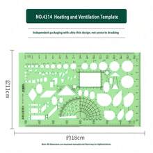 Durable K-Resin Round & Oval Drawing Design Ruler, Furniture & Architect Drafting Template Ruler - one-size - View 46