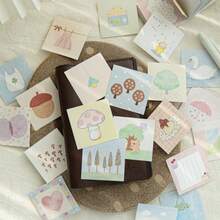 100pcs Mini Basic Sticky Notes, Wish Memorial Album Hand-Drawn Pattern Planner Stickers Decoration, Suitable For Notebooks, Diaries, Planners, Back To School Season, School Opening Season - one-size - View 6