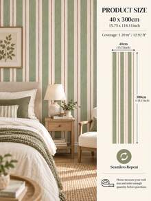 SUPSTICKER Vintage Hand-Painted Contrast Striped Torn Collage Wallpaper, Removable PVC Self-Adhesive Wall Sticker, 15.75*47.24 Inches/15.75*118.11 Inches, Suitable For Home Decor - Striped - View 20