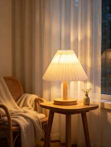 USB Powered LED Bedside Lamp With Retro Wooden Base - Dimmable Modern Nordic Style Nightlight, Suitable For Living Room, Bedroom, Desk Decoration Ambient Lighting - Multicolor - View 6