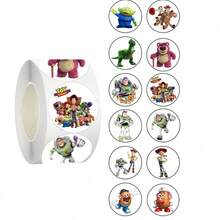 1set/500pcs Fun Adventure Cartoon Round Roll Stickers, Multi-Purpose Self-Adhesive Decorative Stickers, Novel Roll-Type Decorative Sticker Set, Diary And Bottle Decoration, Gift Labels, Scrapbook Kit, Classroom Rewards, Best Choice For DIY - Multicolor - View 2