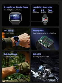 Kids Smart Watch With Two-Way Calling And Message Alerts, Multi-Sport Tracking, Remote Shutter Camera, Durable Silicone Strap, USB Fast Charging, Perfect Holiday Gift For Children - Multicolor 1 - View 3