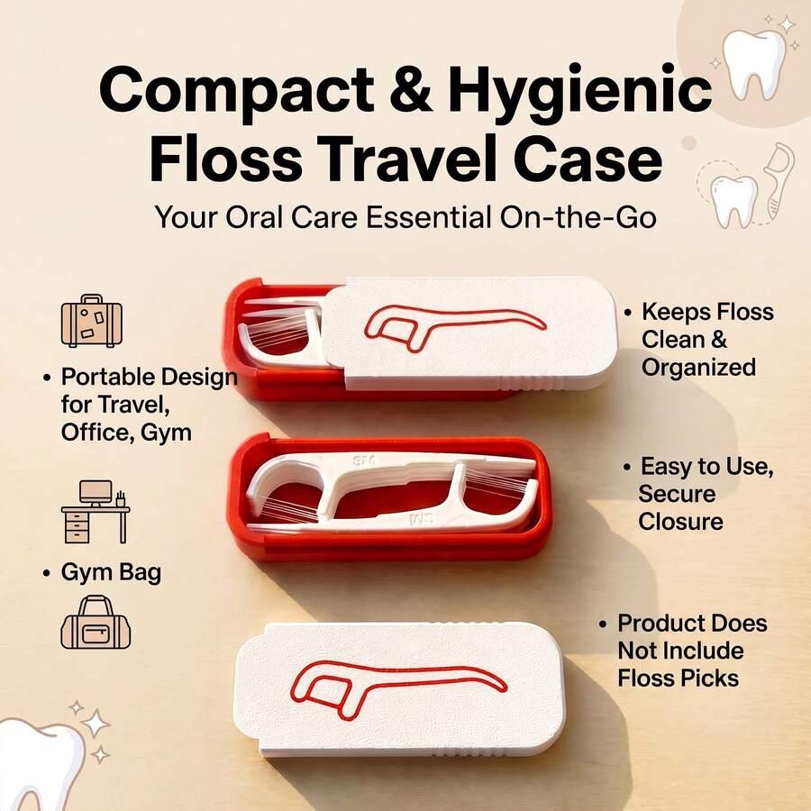 Reusable Floss Holder, 1pc Set, Portable Floss Storage Box, Suitable For Travel, Work And Daily Use. It Is A Gift For Halloween And Christmas. - Multicolor - View 1