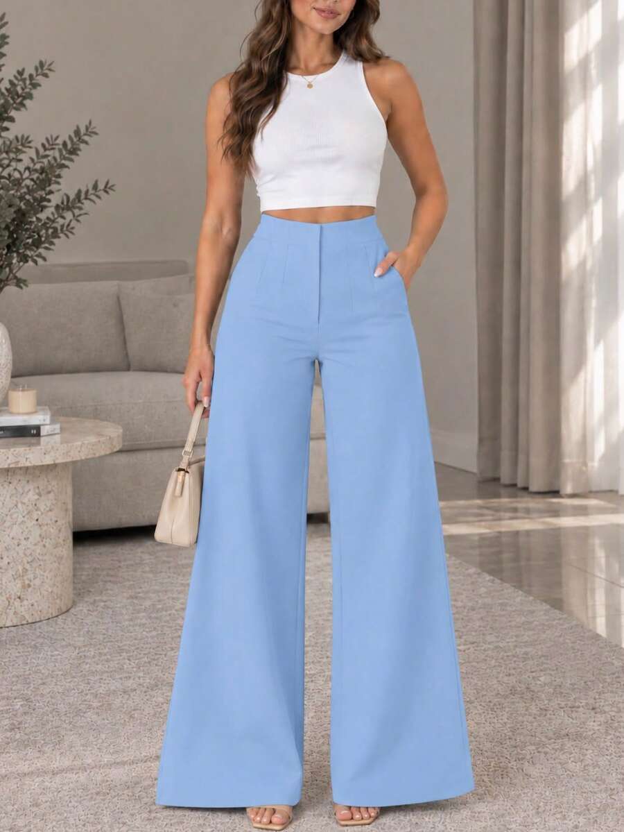 Women Pants - Sky Blue - View 1