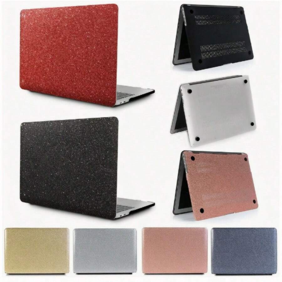 Glitter Sparkling Hard Shell Laptop Case, Shockproof Anti‑Scratch PC Protective Cover, Ventilation Cutouts Design, Multiple Color & Size Options For 13 13.3 13.6 14 15 16 Inch Notebook Computers - View 1