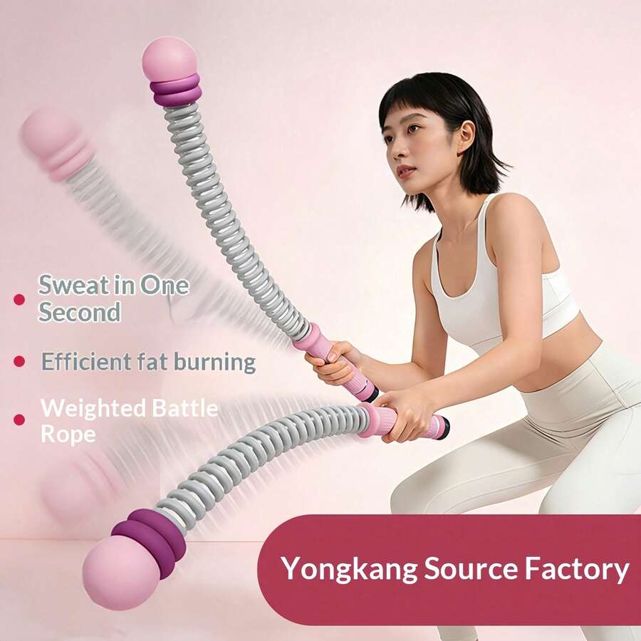 2pcs Cordless Battle Rope Spring Adult Fitness Training Equipment Indoor Arm Strength Muscle Workout Power Training Tool Arm Fitness Equipment - Multicolor - View 1