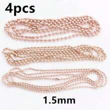 4pcs 1.5/2.0/2.4mm Diameter Ball Beads Chain With Connector DIY Necklace Jewelry Making Accessories - Iron Chains - View 20