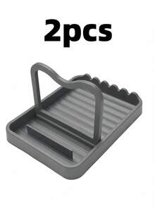 Soporte multifuncional para tapas de ollas mantiene la encimera seca antióxido reposacucharas para estufa y encimera de cocina cocina y apartamento fácil de limpiar resistente al calor soporte para tapas de ollas solución de almacenamiento inteligente decoración de cocina estética regalo de inauguración de casa - Multicolor - Ver 13