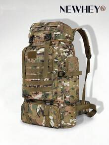 NEWHEY 80L 戶外戰術登山背包 迷彩防水可調節大容量 適合露營、攀岩與運動 - 彩色 - 查看 10