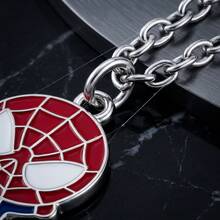 Disney 1pc Creative Spider-Man Necklace Pendant, Zinc Alloy Material, Marvel Character Series Versatile Necklace Accessory Personalized Decoration, Suitable For Birthday Party Gathering Gift, Must-Have For Marvel Fans - Multicolor - View 5