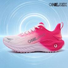 ONEMIX 時尚運動休閒跑步鞋,舒適吸震,低筒厚底,防滑耐磨,粉紅色 - 泡泡粉 - 查看 13