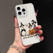 Halloween Little Duck Squad Pattern Phone Case, Compatible With Apple, Honor, Nothing, And Other Phone Models, Great Choice For Couples And Holiday Gifts - Clear - View 1