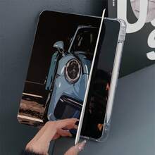 1PC Retro Racing Car Print Tablet Case 3+Y Fold Multi-Angle Magnetic Stand Tablet Case With Pen Slot & Auto Sleep/Wake Protective Cover, Compatible With IPad PRO/AIR, Compatible With SAMSUNG,Compatible With XIAOMI Pad 5/6/21,Compatible With Oppo Pad,Compatible With Huawei Matepad,Compatible With Honor Pad - Multicolor - View 5