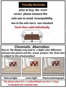 1件四季通用舒適雪尼爾沙發坐墊套，現代簡約防滑沙發座墊套，防塵防污可機洗可手洗沙發披巾，時尚柔軟耐褪色無毛屑寵物友好保護套，可調節轉角沙發套，適用於臥室、辦公室、客廳組合家具、L型沙發及1234人座沙發 - 杏色 - 查看 12