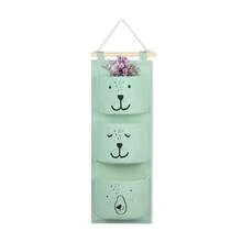 1/2pcs Cute Cartoon Design 3-Tier Hanging Storage Bag, Small Towels, Dolls, Small Items & Sundries Organizer, Baby Room Storage Decor Bag - Multicolor - View 8
