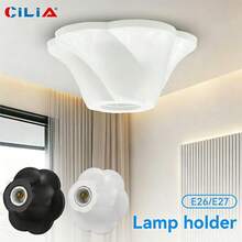 CILIA 1/2/4件裝燈泡底座 E26/E27 螺紋底座 浮雕圓花瓣天花板燈泡燈座 家用 - 燈座 - 查看 10