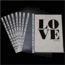 100 PCS Clear 11‑Hole Paper Protectors, 11.89 X 9.17 Inch Plastic Document Sleeves For Binders, Transparent File Folders, Back To School Office Supplies - Transparent - View 4