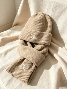 Winter Korean Style Knitted Beanie, Baby Hooded Hat, Unisex Kids Warm Wool Hat - Multicolor - View 9