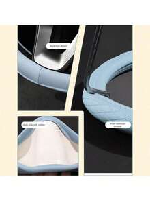Steering Wheel Cover Protector - Universal 15 Inch (Approx. 38.1 Cm) Steering Wheel Cover - Breathable PU Leather With Odorless Rubber Grip, Non-Slip Non-Folded Packaging, Ultra-Fine Fiber PU Leather, Soft Touch - Solid Color - View 6