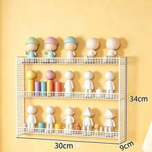 No-Drill Wall-Mounted Storage Rack, Iron Multi-Layer Wall Display Shelf For Figurines And Models, Wall Organizer - View 12