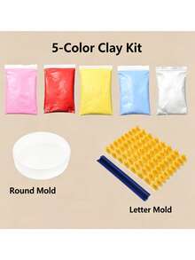 4 قطع من الطين الناعم الأزرق DIY تذكار لمالكي الحيوانات الأليفة - بصمات أقدام القطط والكلاب - مقاس واحد - مشاهدة 2
