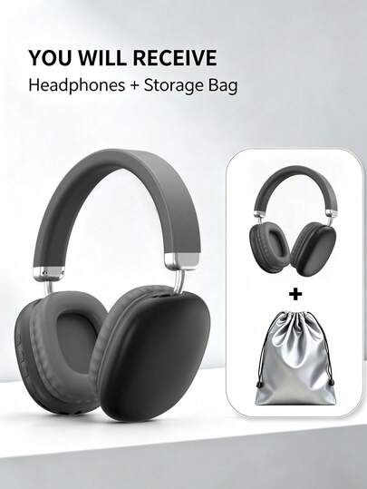 Gerripuer Wireless Bluetooth Headphones, Outdoor Sports & Gaming Wireless Headphones With Microphone & Noise Cancellation, Suitable For Home, Office, Mobile Phones, Computers, Tablets