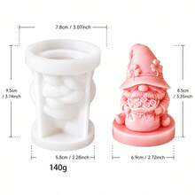 Santa Claus Scented Candle Silicone Mold Christmas Gift Cake Decoration Handmade DIY - Santa Claus - View 2
