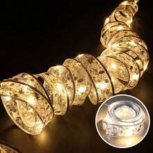1 قطعة أضواء شجرة عيد الميلاد 20/50/100 LED، تعمل بالبطارية، ديكور فيونكة، مناسبة لديكور عيد الميلاد والزفاف والعطلات، إضاءة بموضوع سانتا هالوين، ديكور المنزل الخريفي، 2/5/10 متر - شريط عيد الميلاد لصندوق البطارية - مشاهدة 21