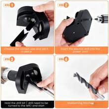 Drill Bit Grinder Set, Portable Electric Drill Bit Sharpener, Multi-Size Drill Bit Repair And Grinding Tool With Grinding Disc Accessories - 1-piece Set - View 5