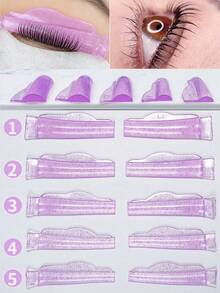 PERMANIA 5 Pairs New Eyelash Curling Pads, Super Elastic Eyelash Curling Pads, Eyelash Curling, Super Soft Reusable, Multi-Purpose, Multiple Colors Available, Suitable For Hair Salons And DIY - Multicolor - View 5