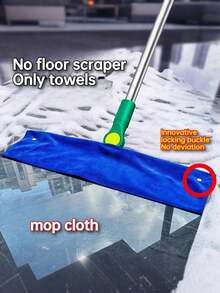 3/1pc Set 1/2 Inch Ultra Fine Microfiber Floor Cleaning Cloths With Detachable Magic Mop Pads, Quick Dry High Absorbency Durable, Suitable For Hardwood Floors, Water Spot Free Household Cleaning Mop Tool - Multicolor - View 5