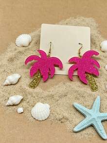 1 Pair Fashionable Versatile Retro Maple Leaf Stud Earrings For Women - Multicolor - View 5